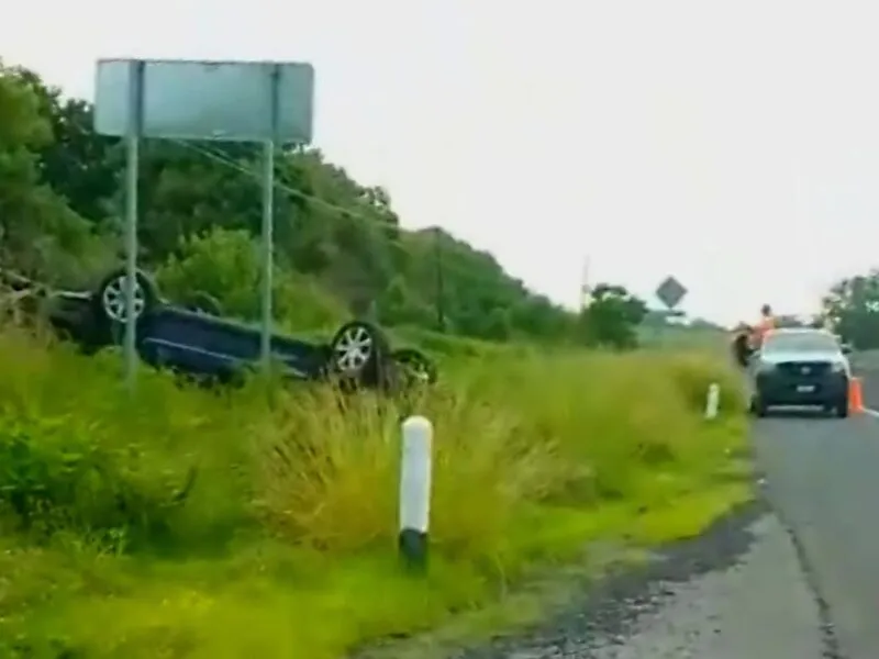 accidente en la Apatzingán-Cuatro Caminos deja como saldo un herido