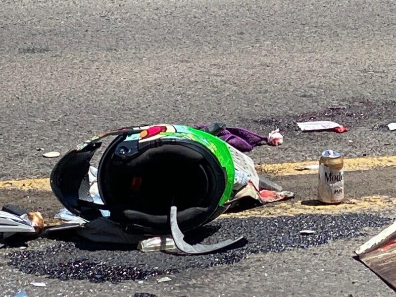 Accidente vehicular en salida a Quiroga deja motociclista herido