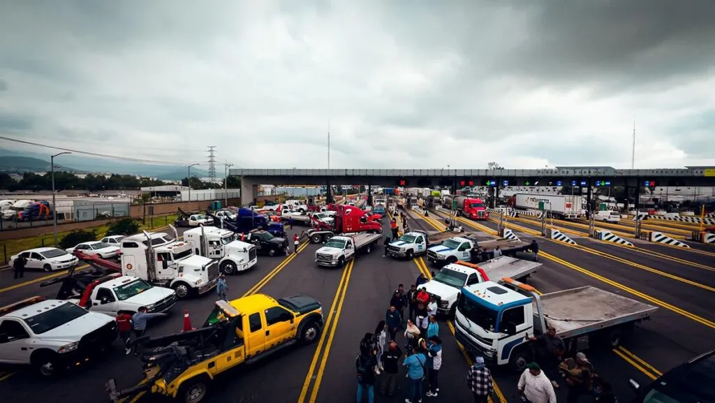 ACME protesta en Edomex y CDMX por desaparición de líder transportista