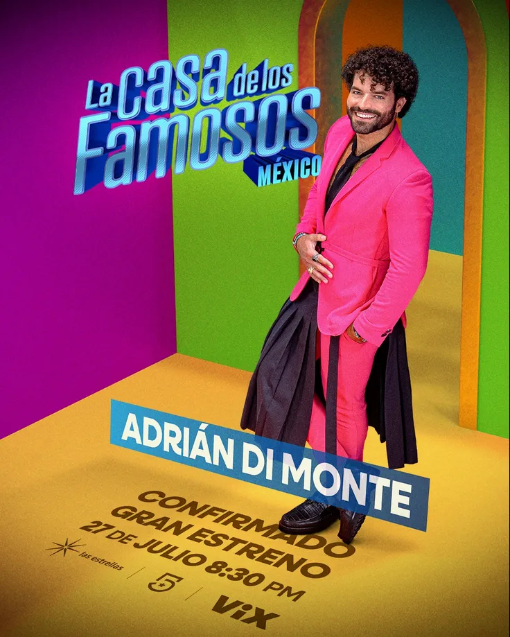 Adrián Di Monte se suma a la tercera temporada de La Casa de los Famosos México