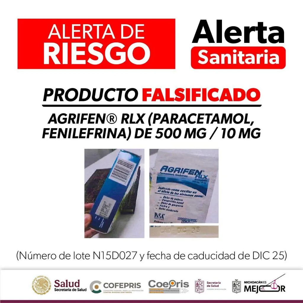 Alerta sobre producto falsificado Agrifen