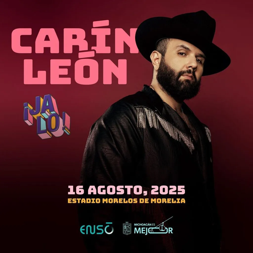Anuncia Bedolla concierto de Carín León en Morelia