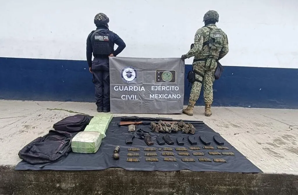 Asegurados tres hombres, granadas, armas y municiones en Buenavista: SSP