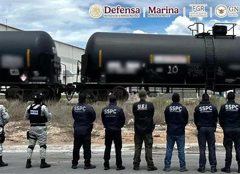 Aseguramiento de huachicol en Coahuila