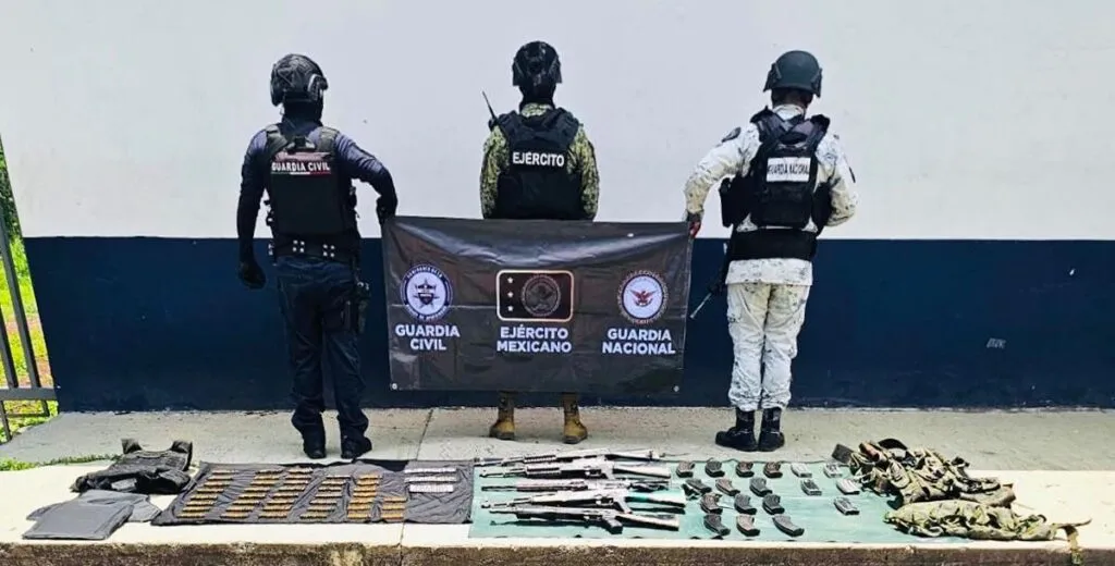 Aseguran SSP y Defensa arsenal en Buenavista