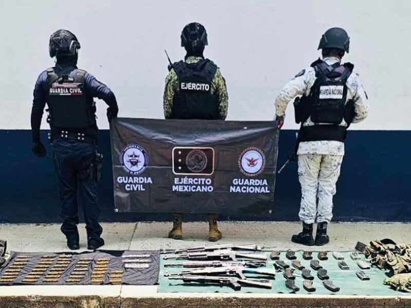 Aseguran SSP y Defensa arsenal en Buenavista