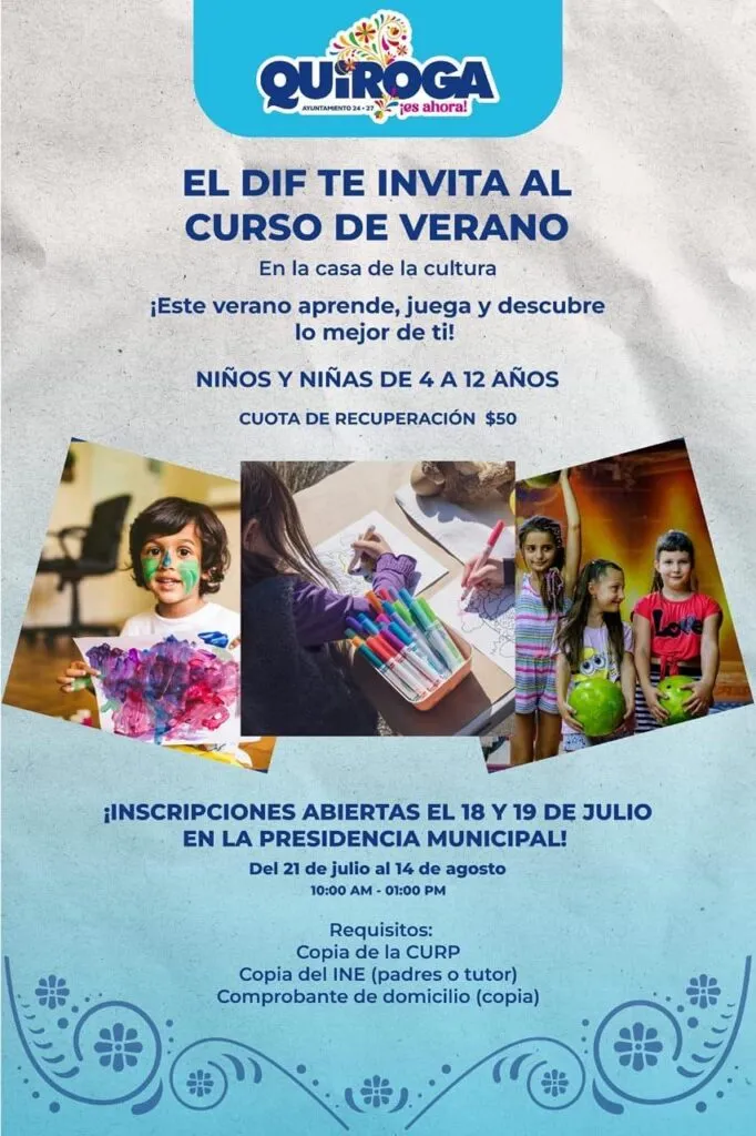 Invita Gobierno de Quiroga al Curso de Verano 2025 del DIF Municipal-1