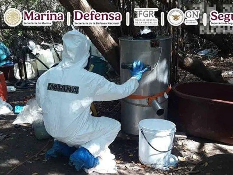 Marina asegura narcolaboratorios de metanfetamina con un valor de miles de millones de pesos en Culiacán