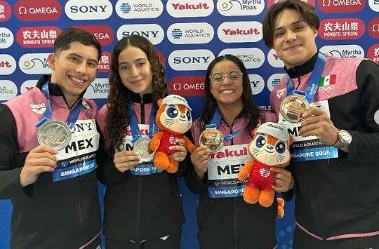 México conquista medalla de plata en el Mundial de Deportes Acuáticos Singapur 2025-1