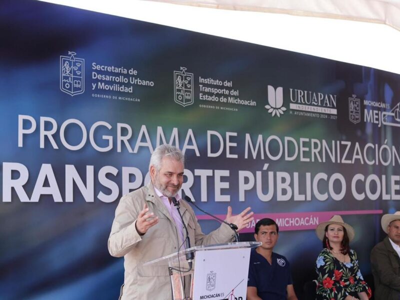 Modernización del transporte público en Uruapan: Bedolla