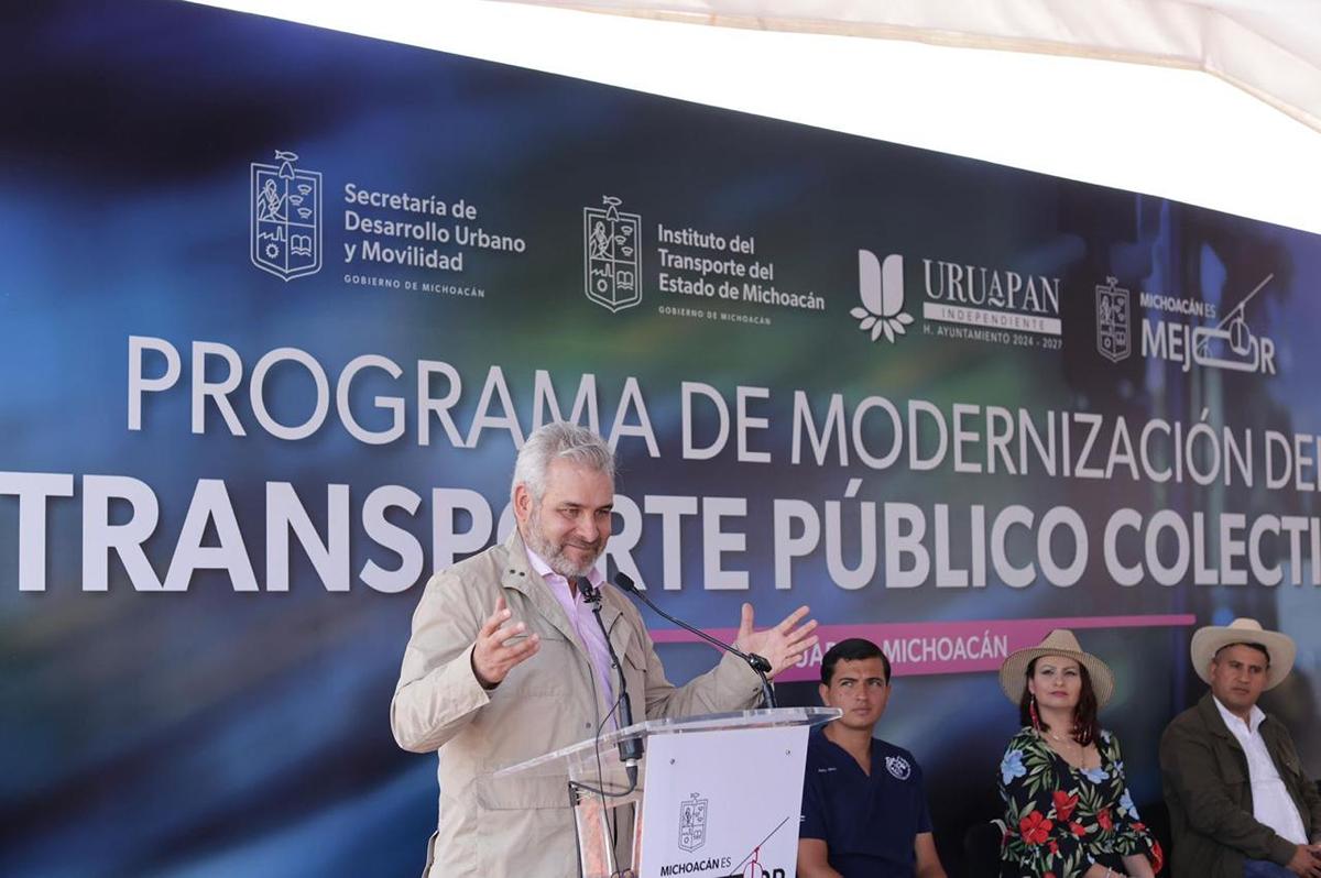 Modernización del transporte público en Uruapan: Bedolla