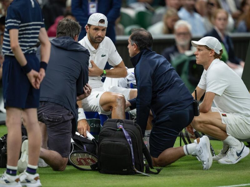 Sinner avanza a cuartos en Wimbledon tras lesión de Dimitrov