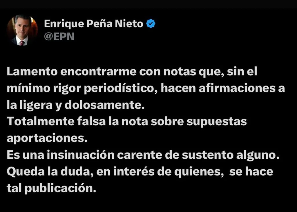 “Totalmente falsa” inversión israelí de 25 mdd: EPN