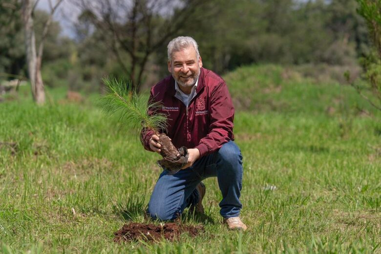 Bedolla apoya reforestación en Michoacán
