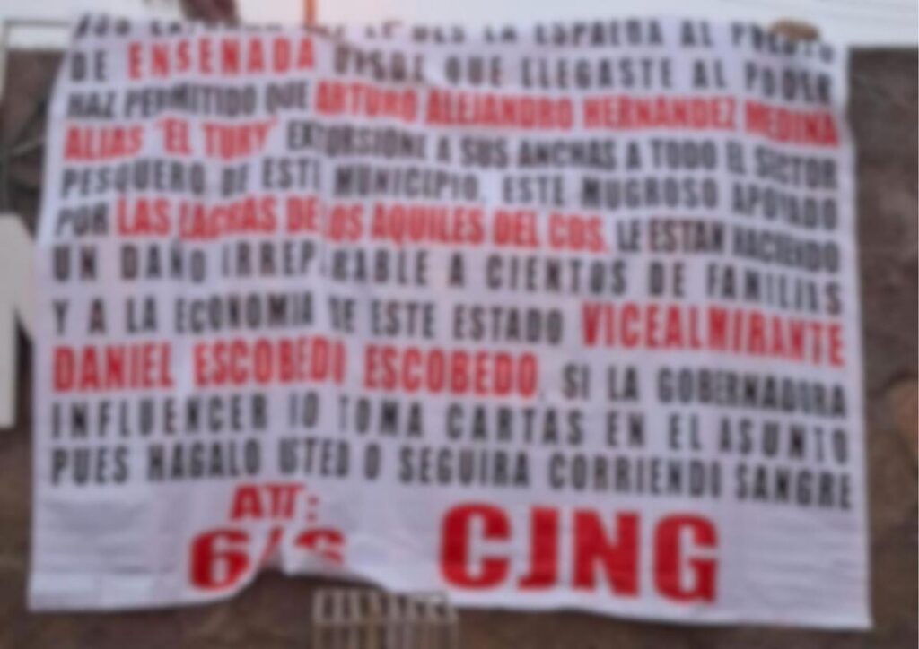 CJNG amenaza a gobernadora de Baja California por presunta extorsión en sector pesquero