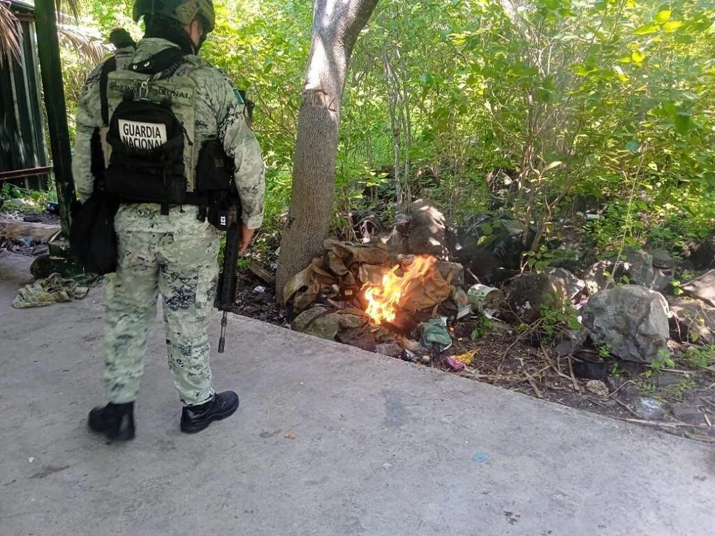 Defensa destruye campamento ilícito en Buenavista