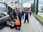 En accidente vehicular en Morelia motociclista resulta lesionado