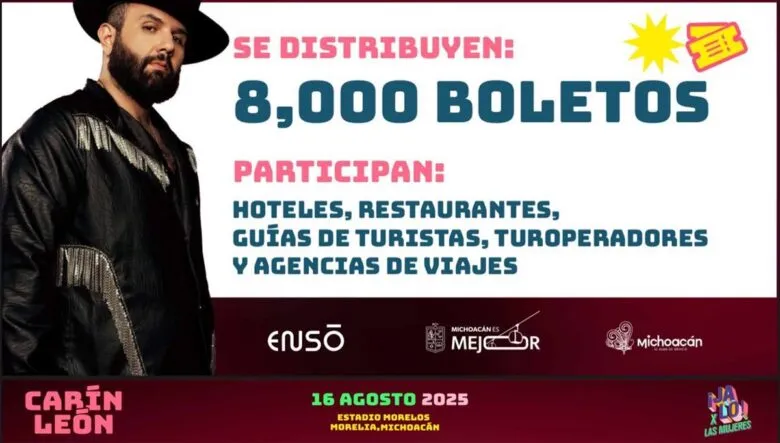 Hoteles y restaurantes tienen entradas para Carín León