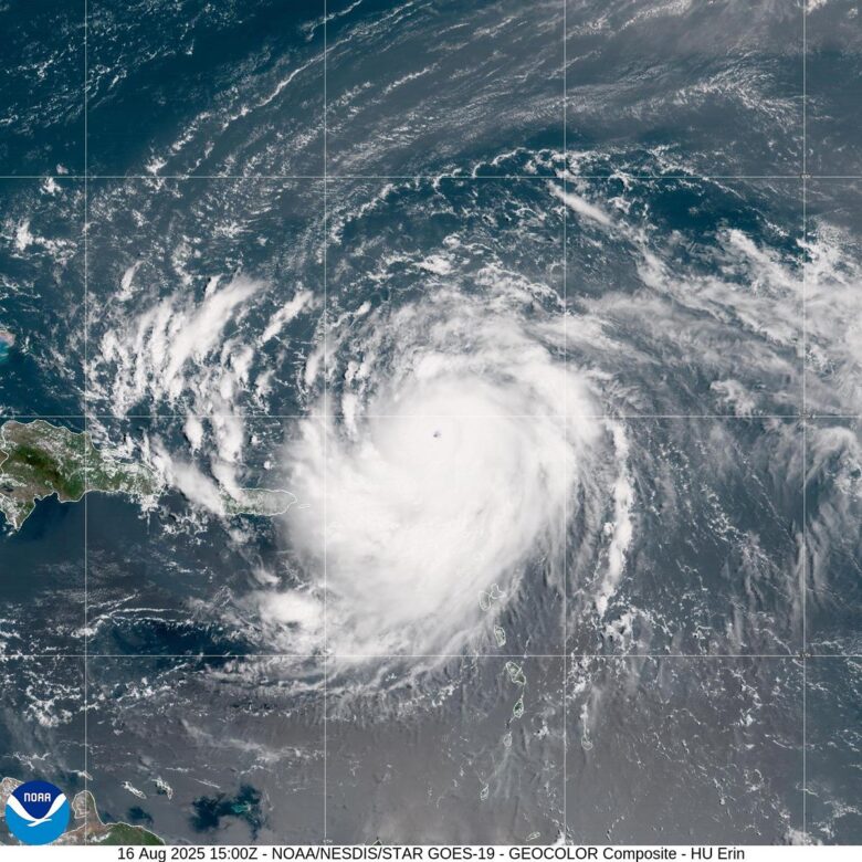 Huracán "Erin" se eleva a "catastrófica" categoría 5
