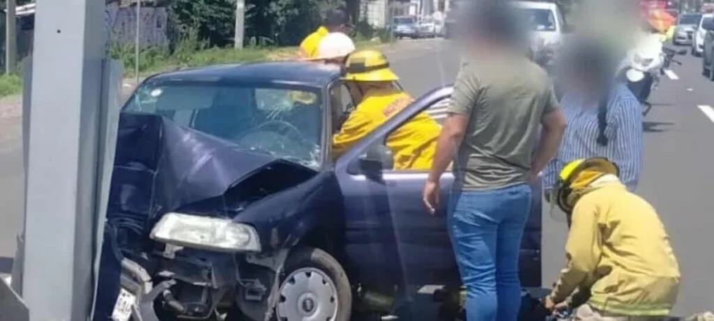 Imagen de choque en la salida a Quiroga