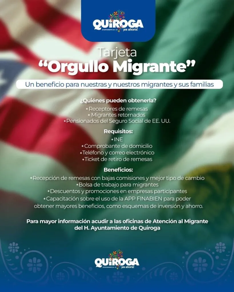 Impulsa Ayuntamiento de Quiroga la Tarjeta “Orgullo Migrante” en beneficio de las familias migrantes-1