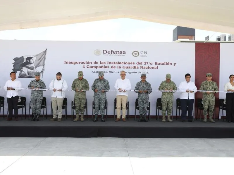 Inaugura Bedolla cuartel regional de la Guardia Nacional en Apatzingán