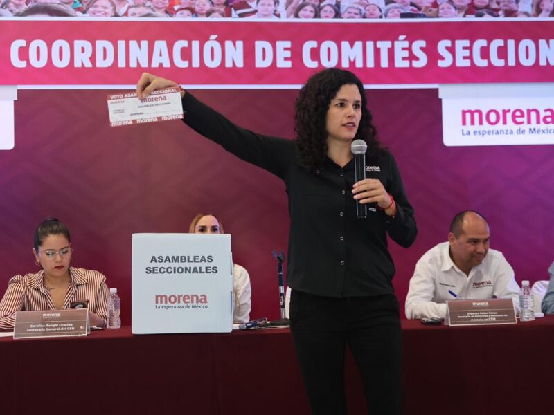Luisa María Alcalde niega ruptura de Morena con el PVEM y el PT por reforma electoral