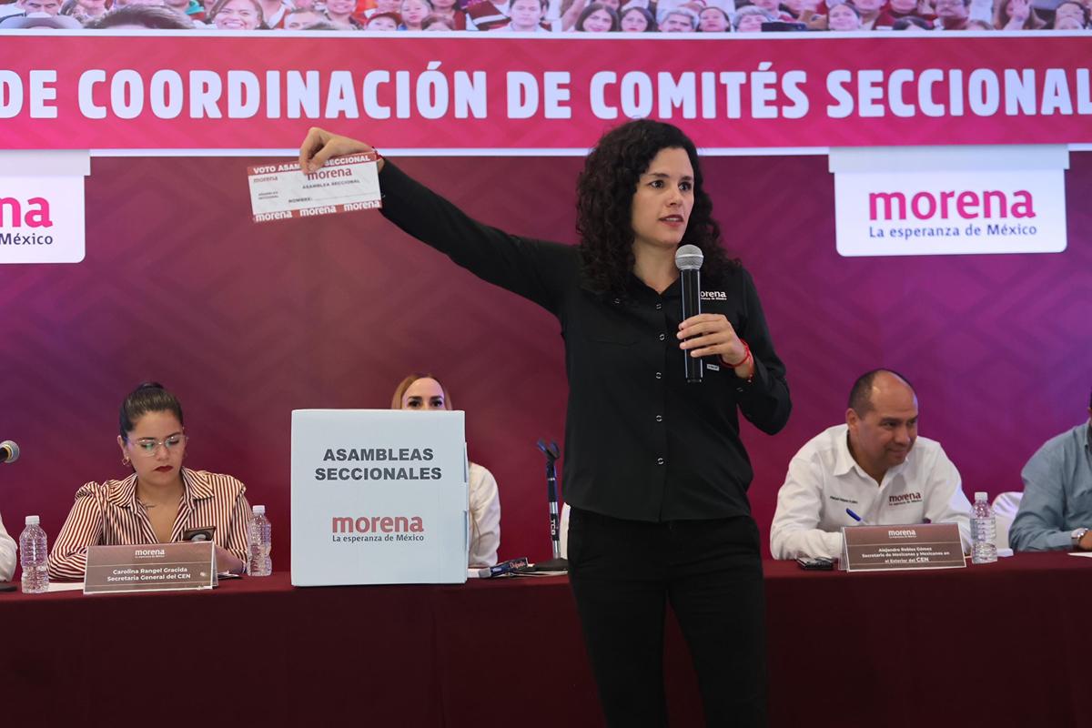 Luisa María Alcalde niega ruptura de Morena con el PVEM y el PT por reforma electoral