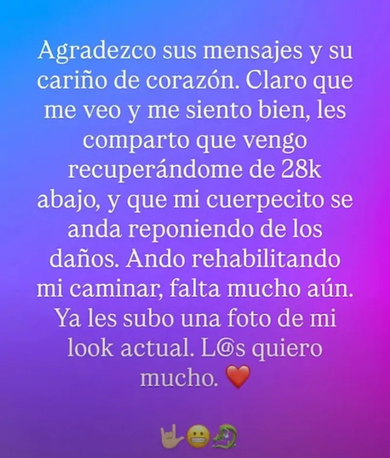 Manuel Masalva comparte foto y revela que perdió 28 kilos tras infección que lo puso al borde de la muerte