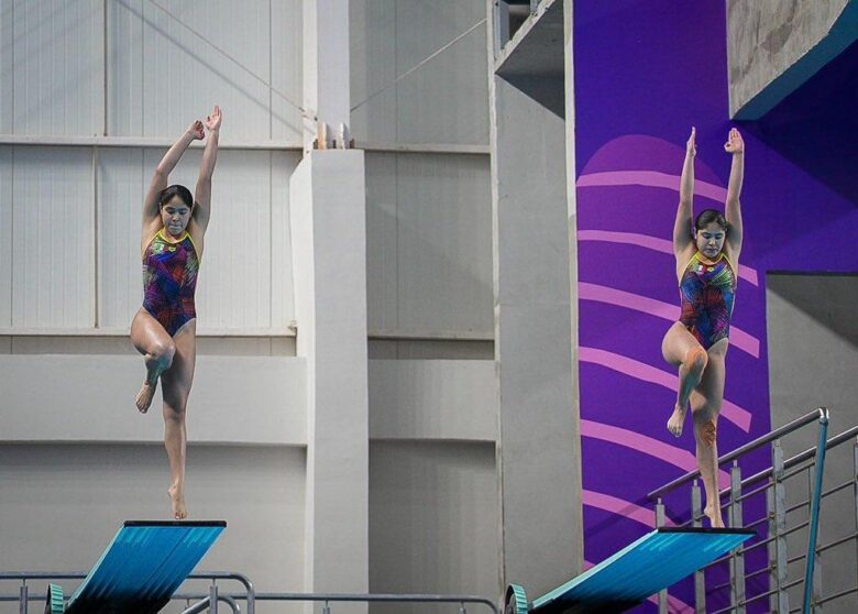 Mia y Lía Cueva conquistan trampolín de 3 m para México en Asunción 2025