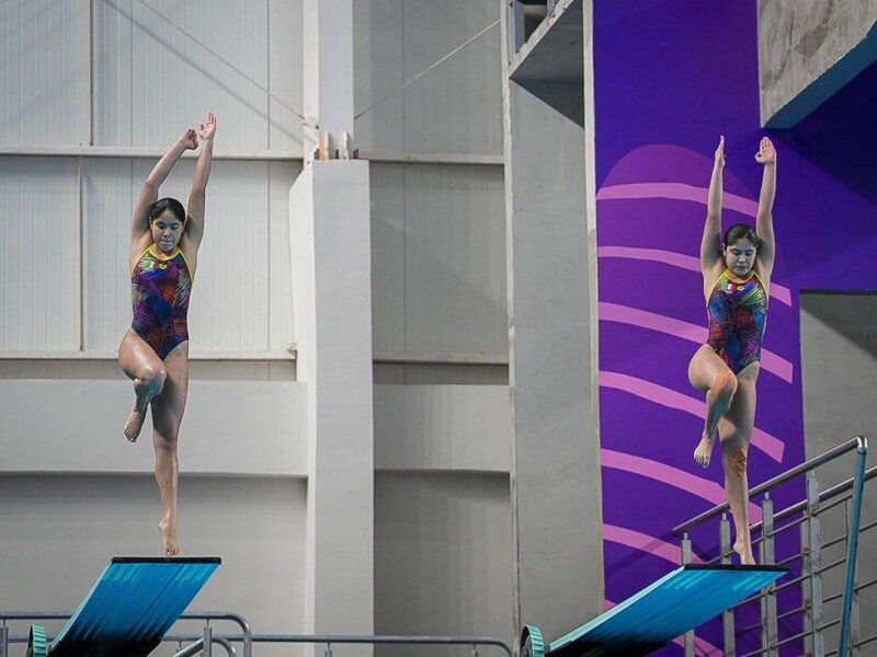 Mia y Lía Cueva conquistan trampolín de 3 m para México en Asunción 2025