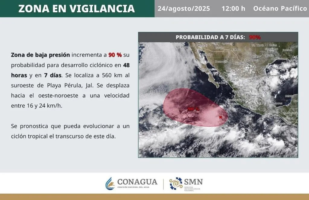 Onda Tropical 24 con 90% de Probabilidad de ser Ciclón