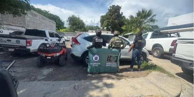 Operativo interinstitucional en Apatzingán: detienen a tres hombres con 2.5 kilos de marihuana