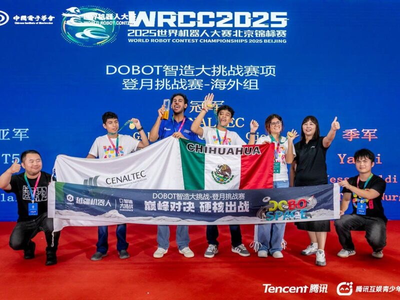 ¡Orgullo mexicano! Tres estudiantes de Chihuahua ganaron el oro para México en concurso de robótica