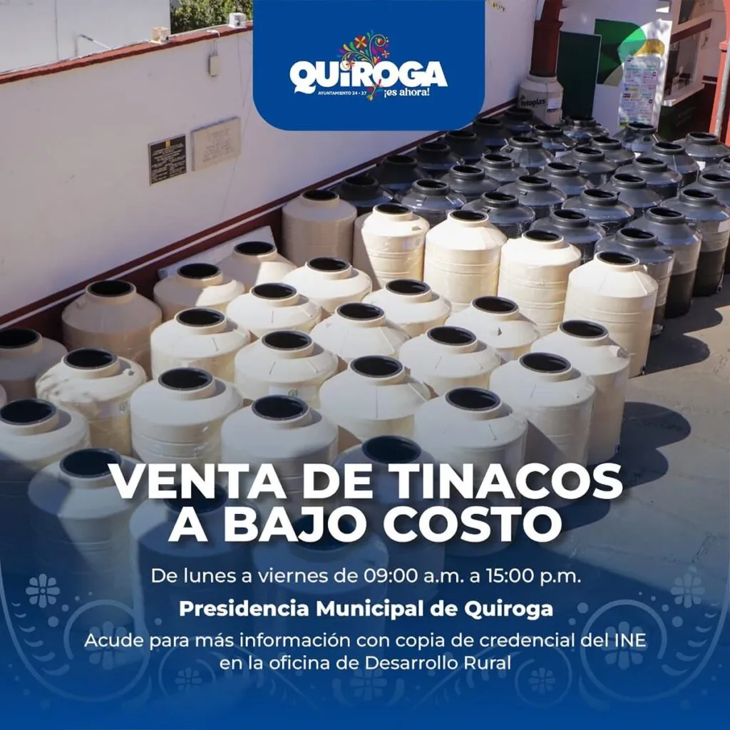 Otorga Gobierno de Quiroga tinacos a bajo costo para las familias del municipio-1