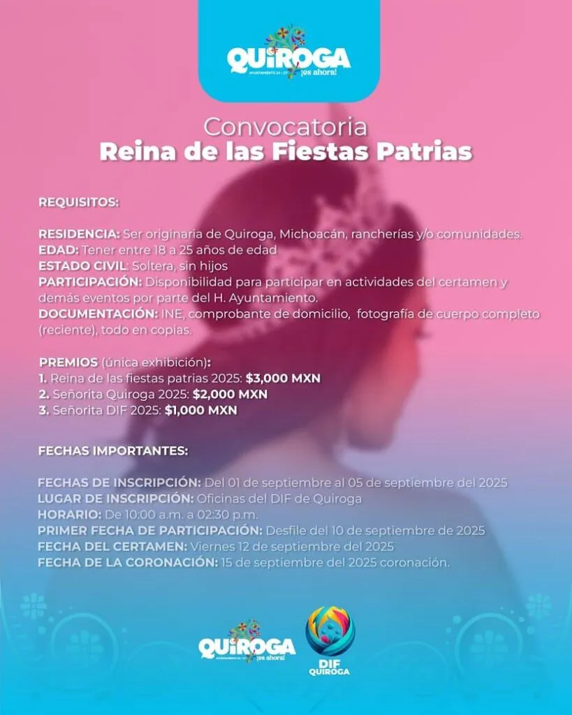 ¿Quieres ser la próxima Reina de Quiroga? Conoce la convocatoria y premios de las Fiestas Patrias 2025-1