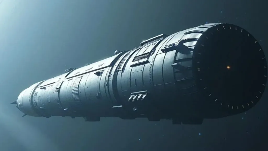 Representación de nave interestelar Alfa Centauri