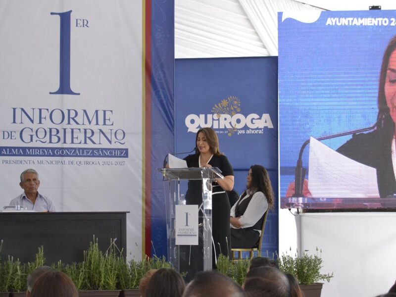 Rinde Alma Mireya González Sánchez su Primer Informe de Gobierno