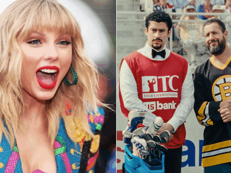 Taylor Swift aplaude el talento cómico de Bad Bunny en “Happy Gilmore 2”