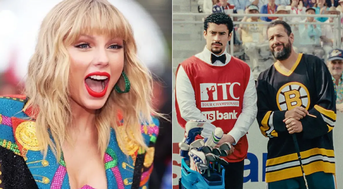 Taylor Swift aplaude el talento cómico de Bad Bunny en “Happy Gilmore 2”