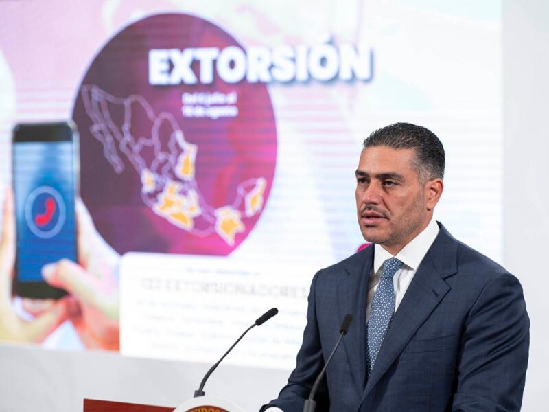 Van 132 detenidos tras la implementación de la Estrategia Nacional contra la Extorsión, según Harfuch