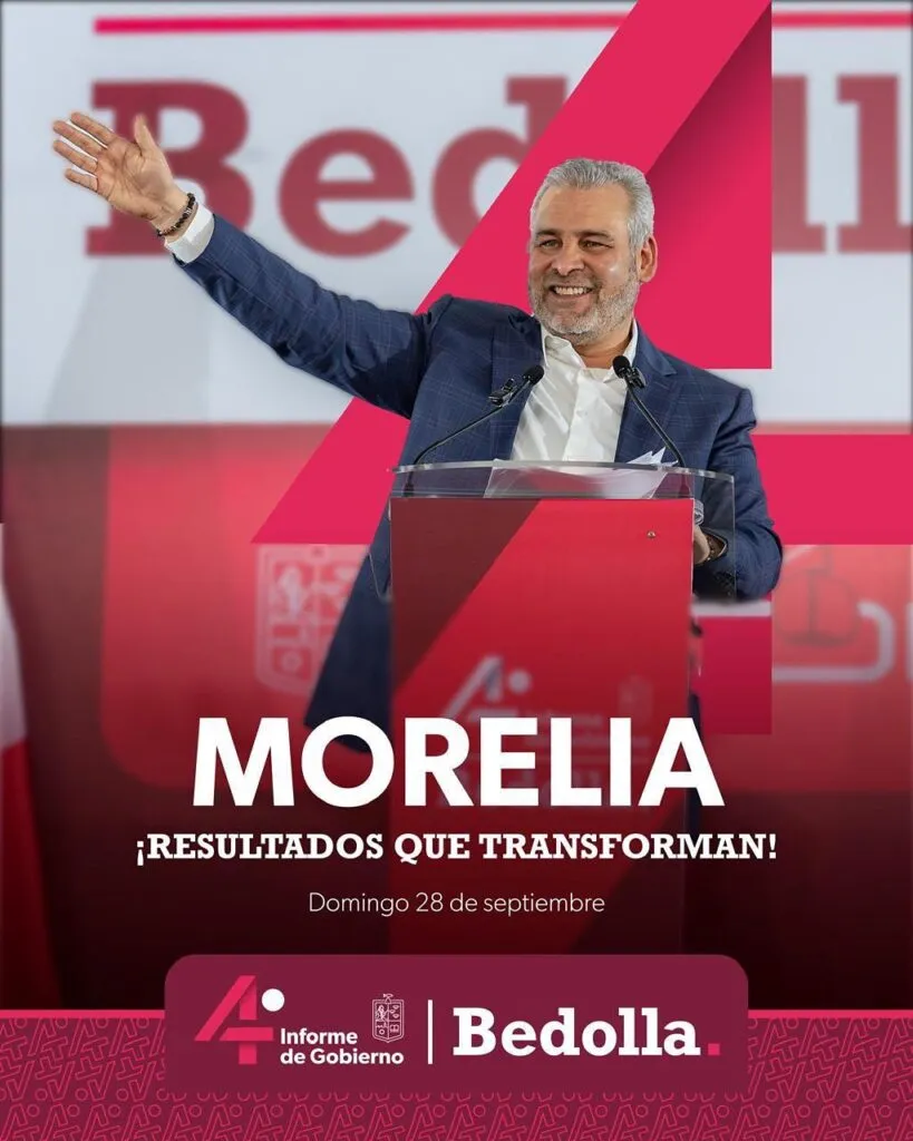 Bedolla detallará logros sin deuda pública en 4° informe de gobierno