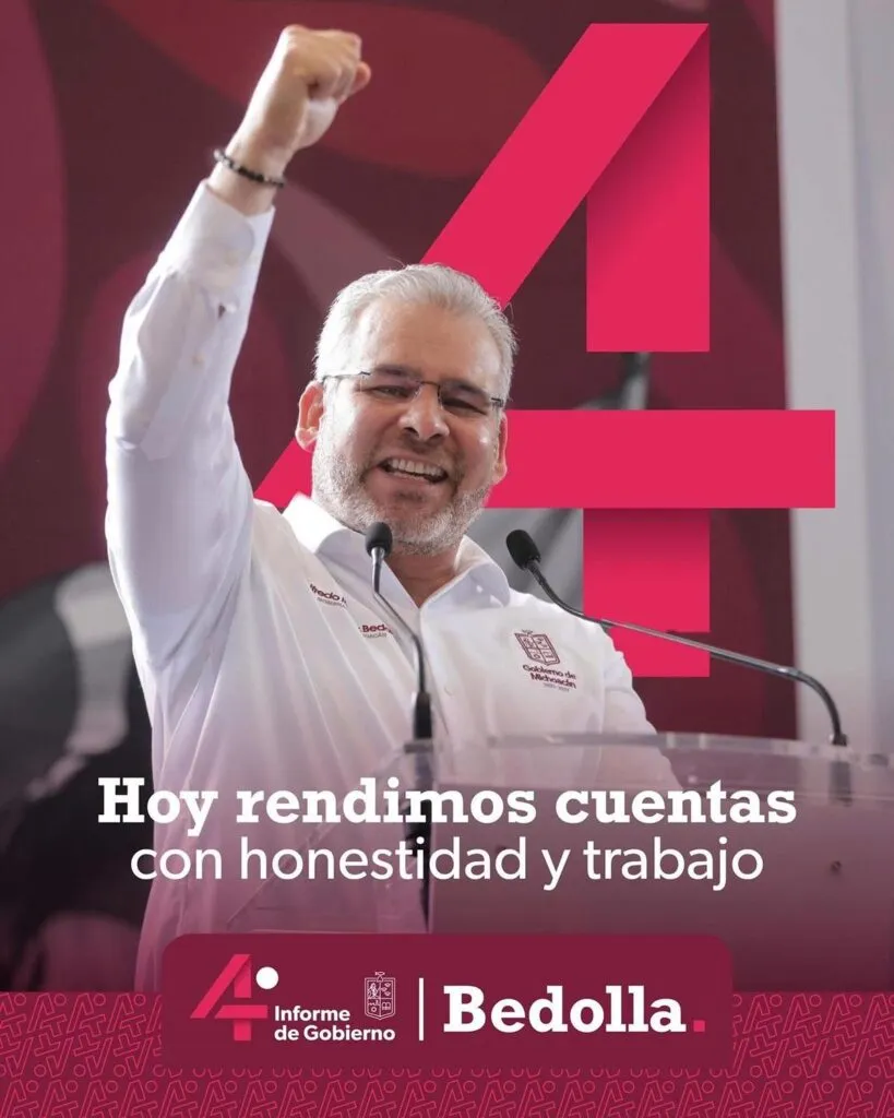 Bedolla rendirá 4.° Informe de Gobierno ante el Congreso