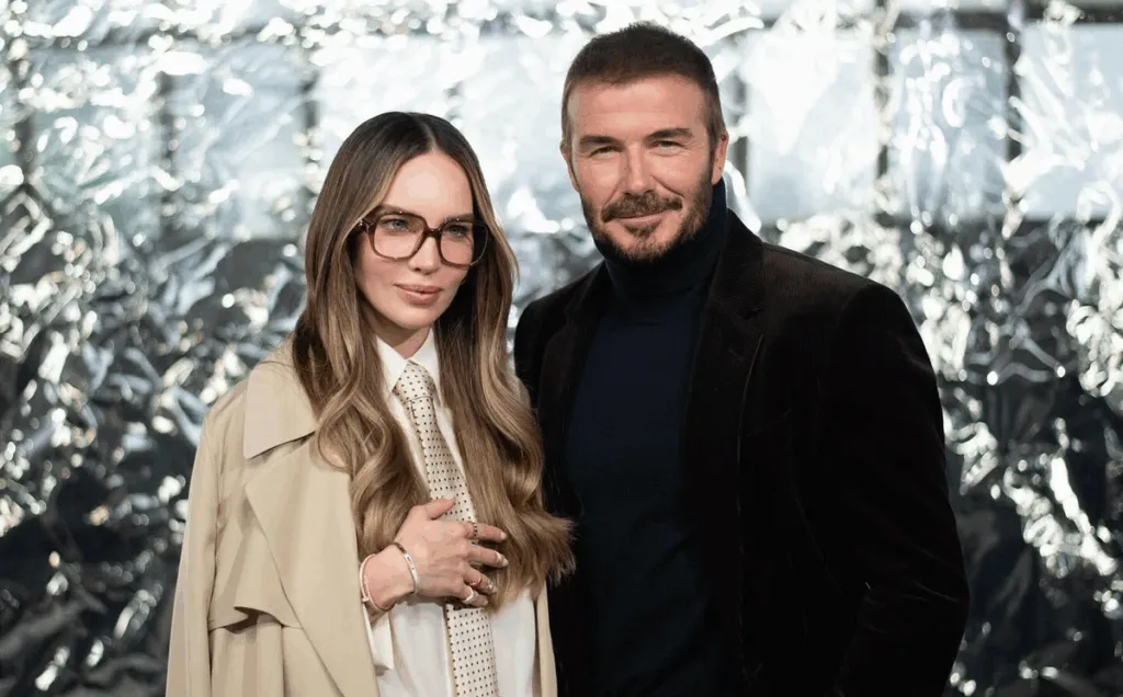 Belinda y David Beckham brillan en desfile de Boss