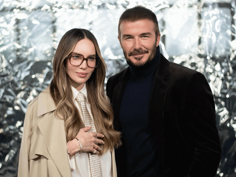 Belinda y David Beckham brillan en desfile de Boss