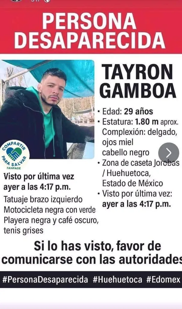 Buscan DJ venezolano Tayron Paredes Gamboa
