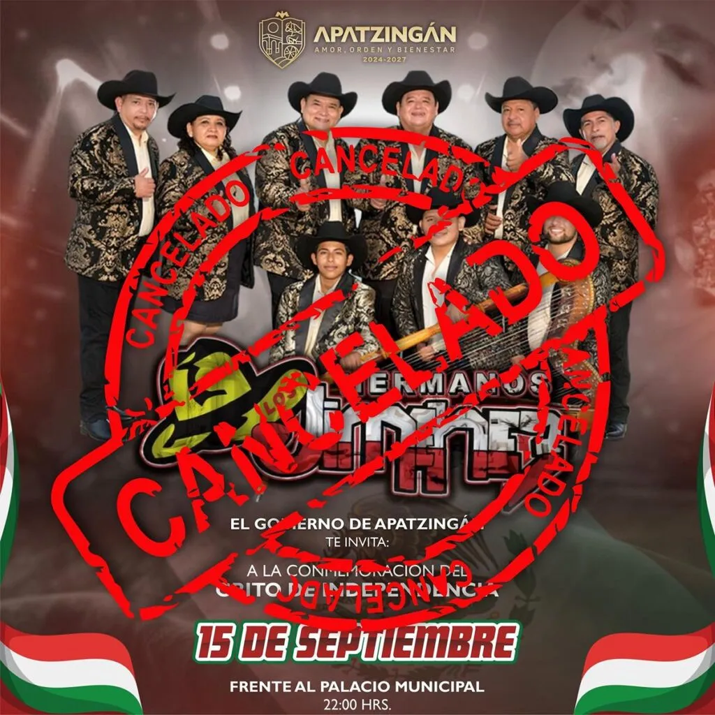 Cancelan presentación de ‘Los Hermanos Jiménez’, en fiestas patrias de Apatzingán