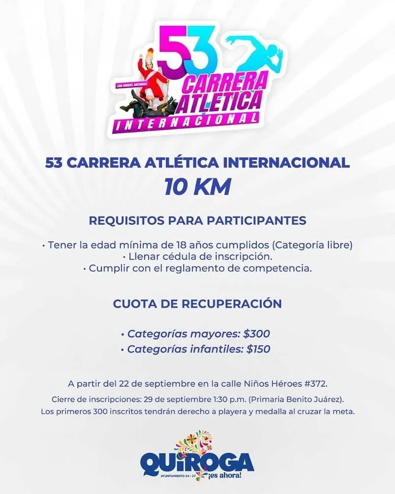 Carrera Atlética San Miguel Quiroga 2025: inscripciones y premios 1