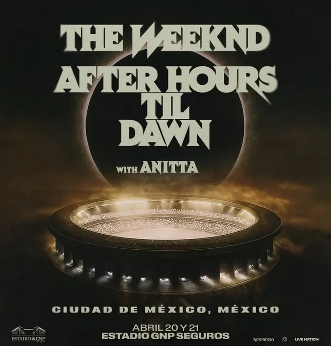 The Weeknd confirmó conciertos en CDMX 2026 en el Estadio GNP Seguros, acompañado por Anitta: Preventa de boletos a través de Ticketmaster desde el 5 de septiembre