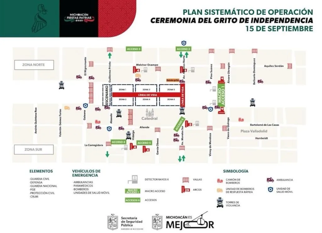 Conoce los accesos y cierres viales para las fiestas patrias en el centro de Morelia: SSP-1